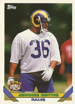 Jerome Bettis Los Angeles Rams 1993 Topps NFL Rookie Card - Draft Pick #166